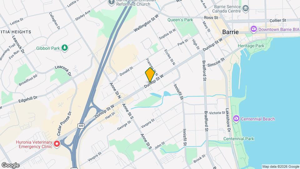 233 Dunlop St W Map and Location Details