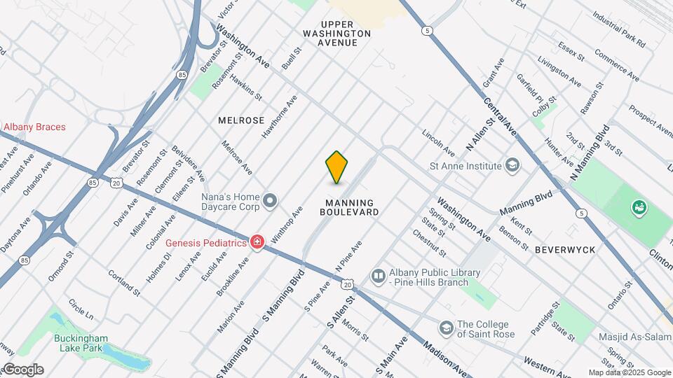 104 Manning Blvd Mapa y Detalles de la Ubicación