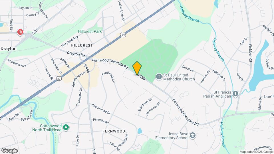 1405 Fernwood Glendale Rd Map and Location Details