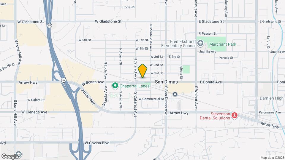 229 W Bonita Ave Map and Location Details
