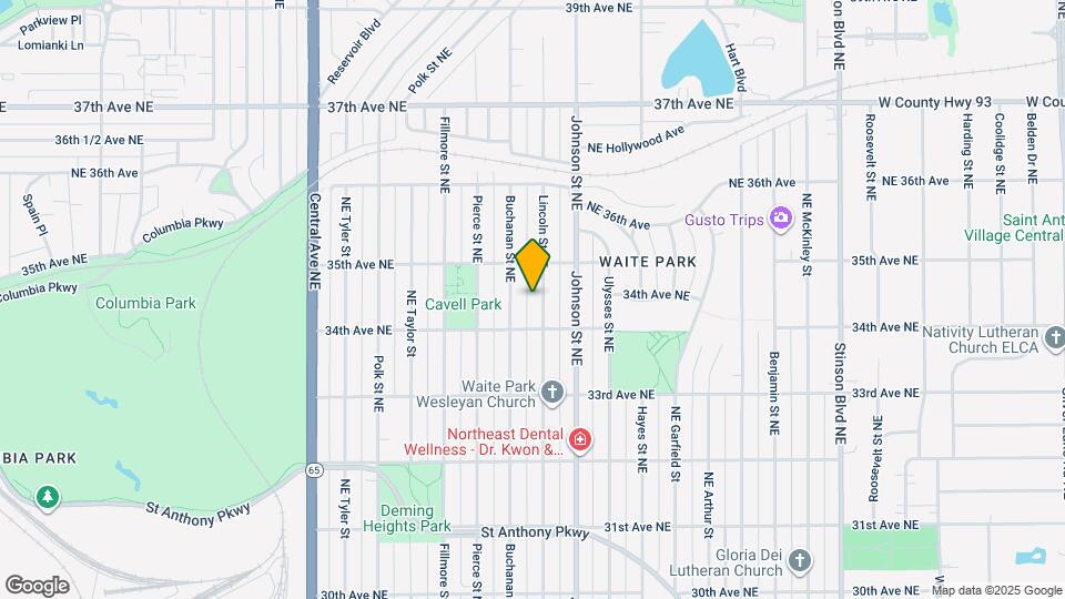 3426 Lincoln St NE Map and Location Details
