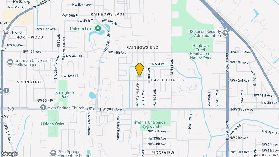 4205 NW 21st Terrace Map and Location Details