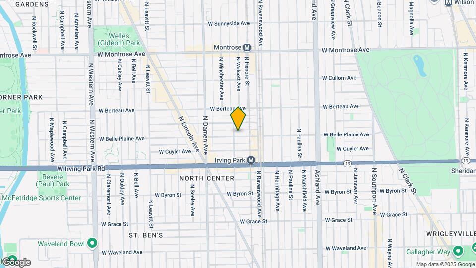 1844 W Belle Plaine Ave Map and Location Details