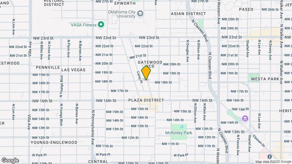 1833 N Gatewood Ave Map and Location Details