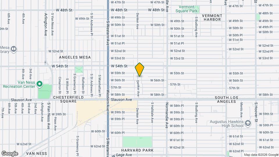 5518 Denker Ave Map and Location Details