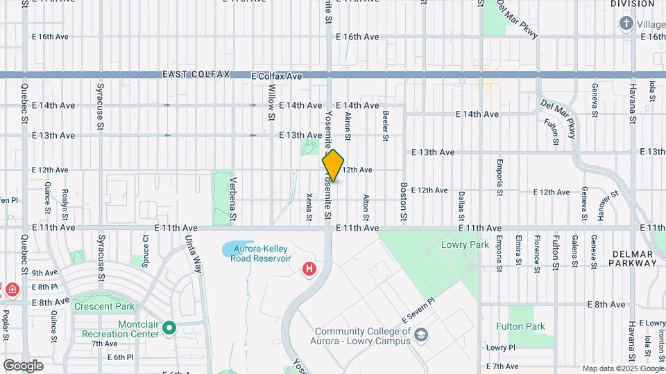 1164 Yosemite St Mapa y Detalles de la Ubicación