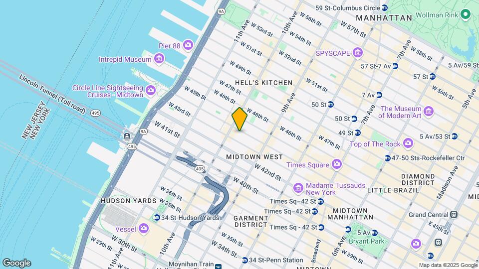 452 W 44th St Map and Location Details