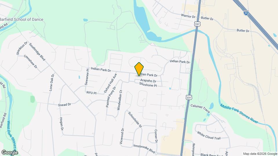 414 Arapaho Dr Map and Location Details