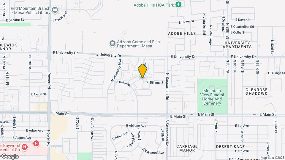 7531 E Billings St Map and Location Details