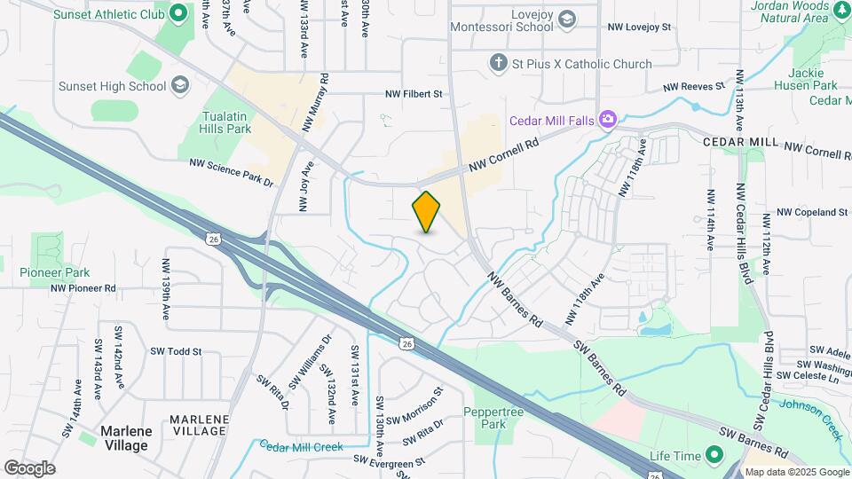 12634 NW Barnes Rd Map and Location Details