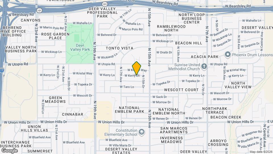 1547 W Kerry Ln Map and Location Details