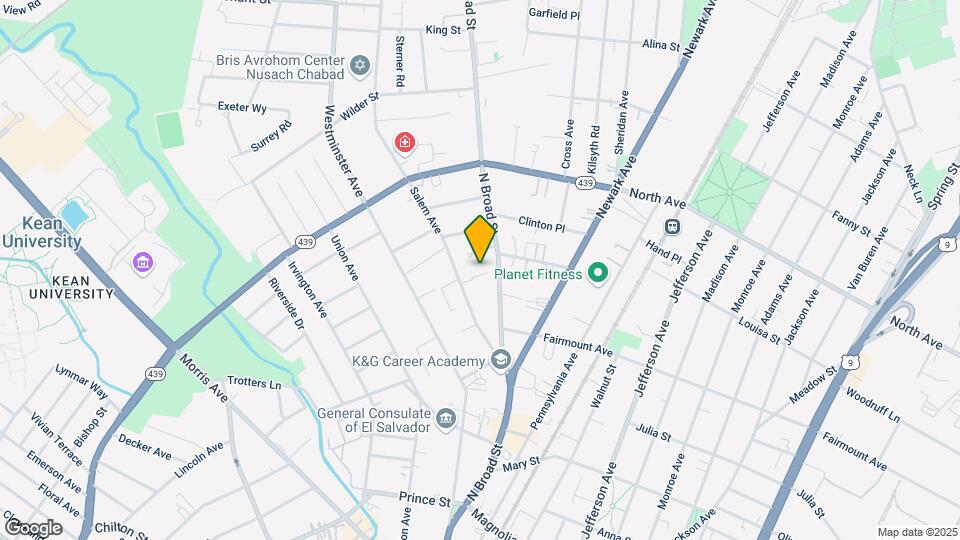 668 N Broad St Map and Location Details