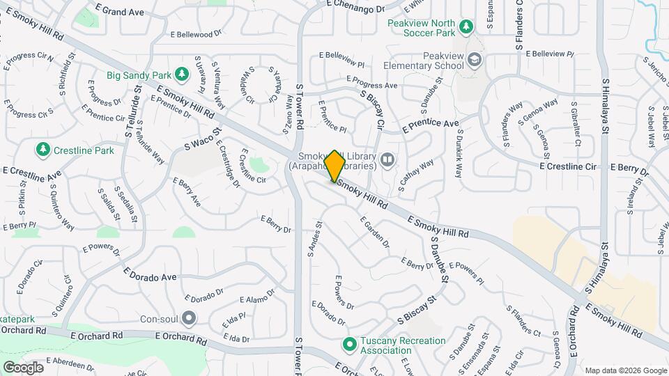 18693 E Crestridge Dr Mapa y Detalles de la Ubicación