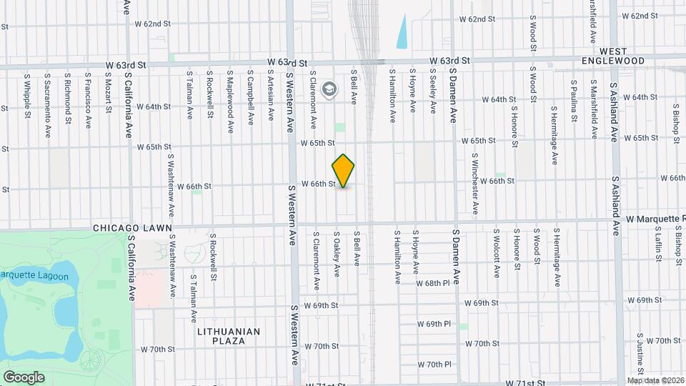 6607 S Oakley Ave Map and Location Details
