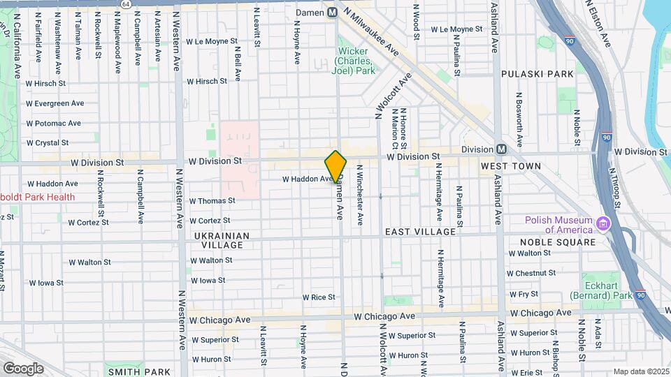 1112 N Damen Ave Mapa y Detalles de la Ubicación