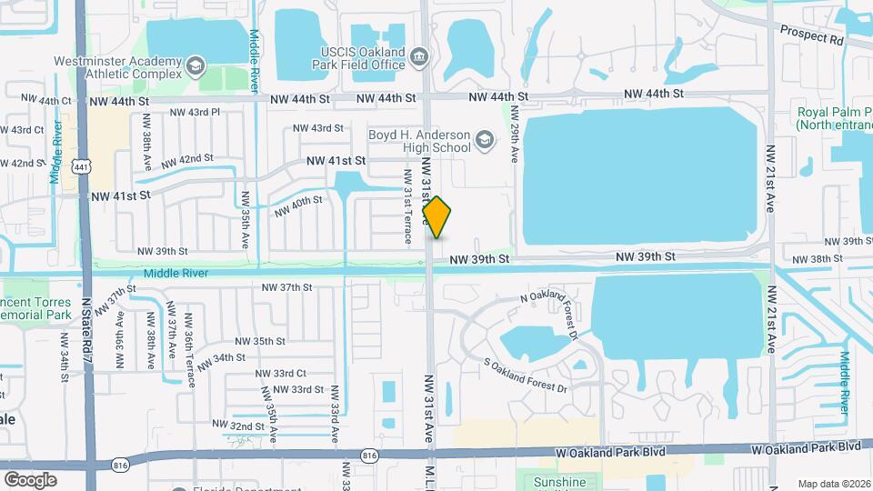 3907 NW 30th Terrace Map and Location Details