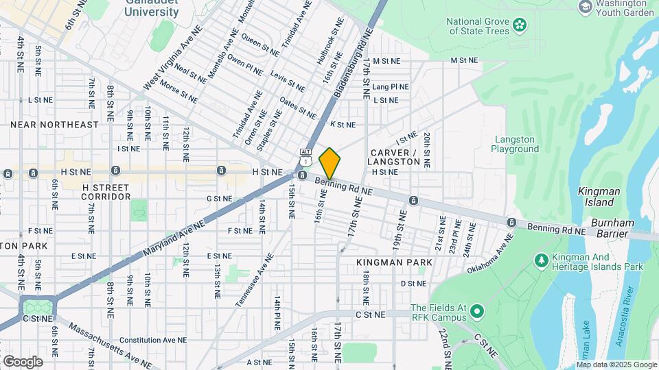 1611 Benning Rd NE Map and Location Details