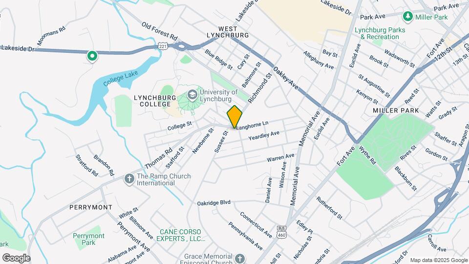 405 Langhorne Ln Map and Location Details