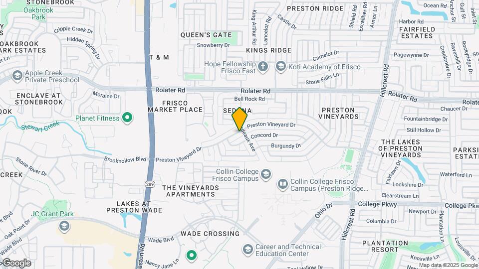 9817 Preston Vineyard Dr Map and Location Details