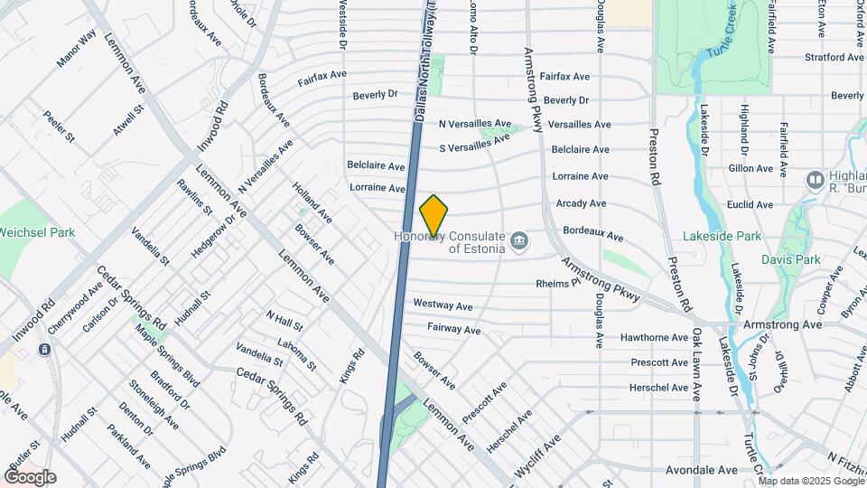 4561 Bordeaux Ave Map and Location Details