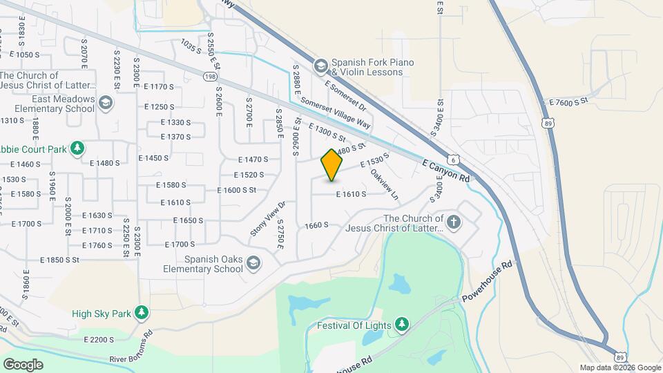 2991 E 1610 S Map and Location Details