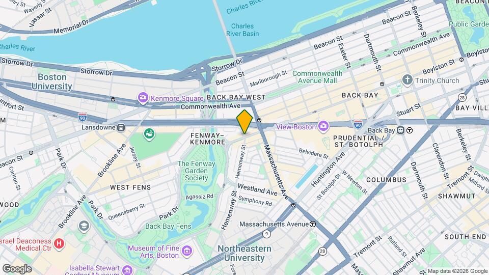 1097 Boylston St Mapa y Detalles de la Ubicación