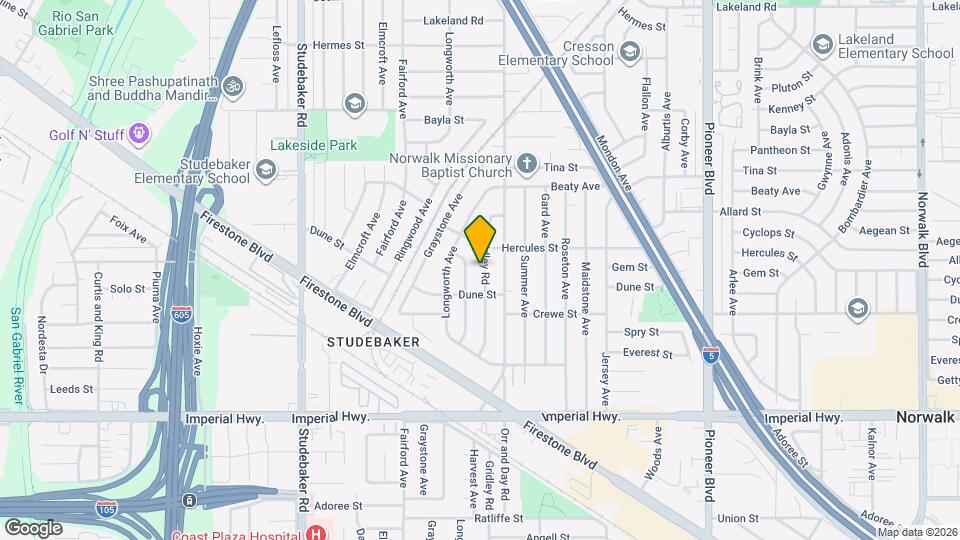 12029 Gridley Rd Mapa y Detalles de la Ubicación