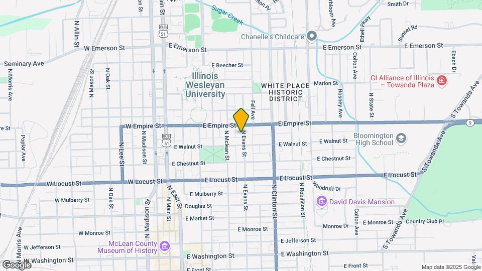 1008 N Evans St Map and Location Details