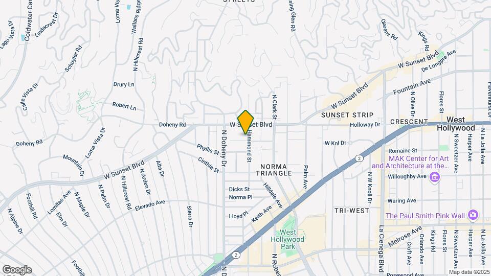 Beverly Hills Adjacent Map and Location Details