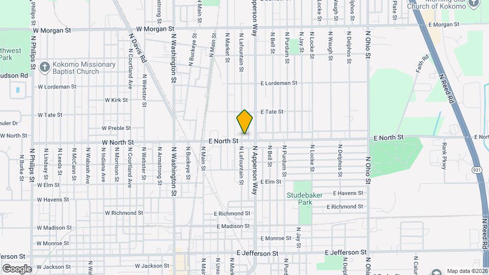 1302 N Lafountain St Map and Location Details