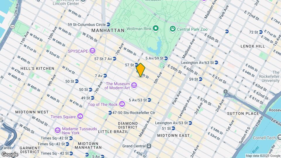 43-45 W 55th St Map and Location Details