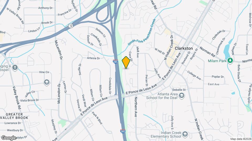 3890 E Ponce de Leon Ave Map and Location Details