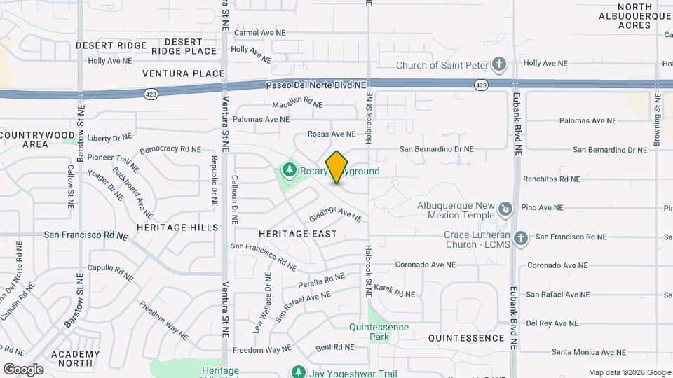 9600 Allande Rd NE Mapa y Detalles de la Ubicación