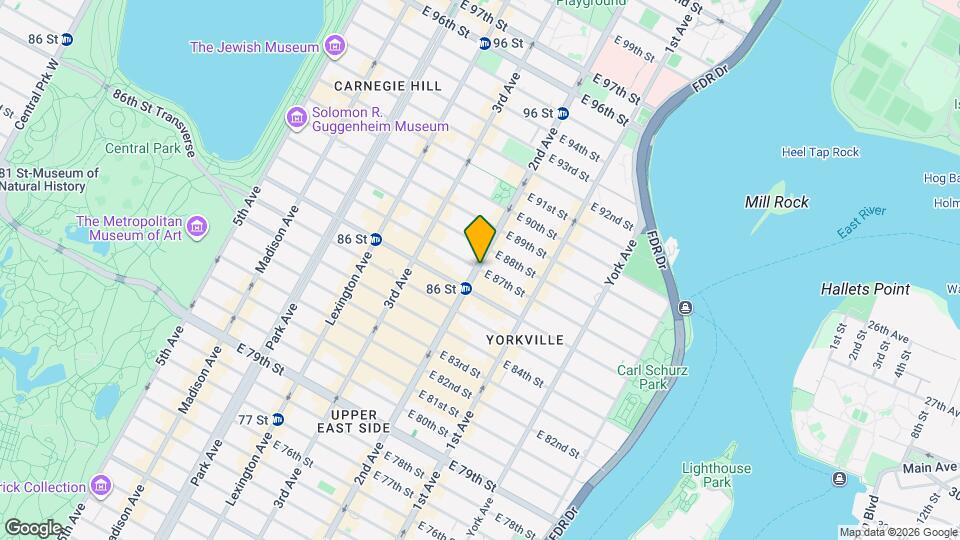 301 E 87th St Map and Location Details