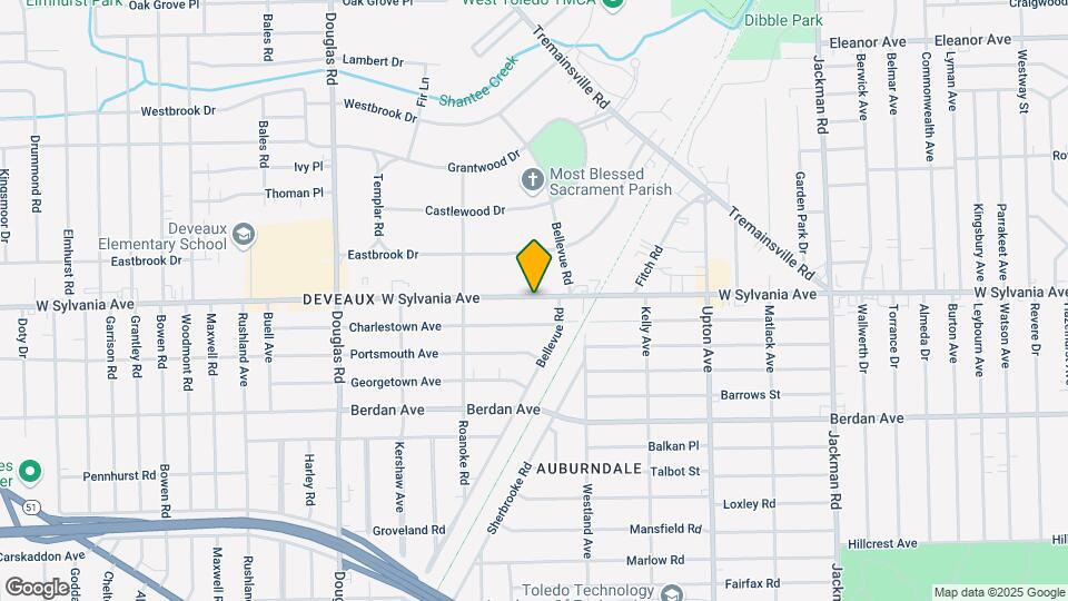 2151 W Sylvania Ave Map and Location Details