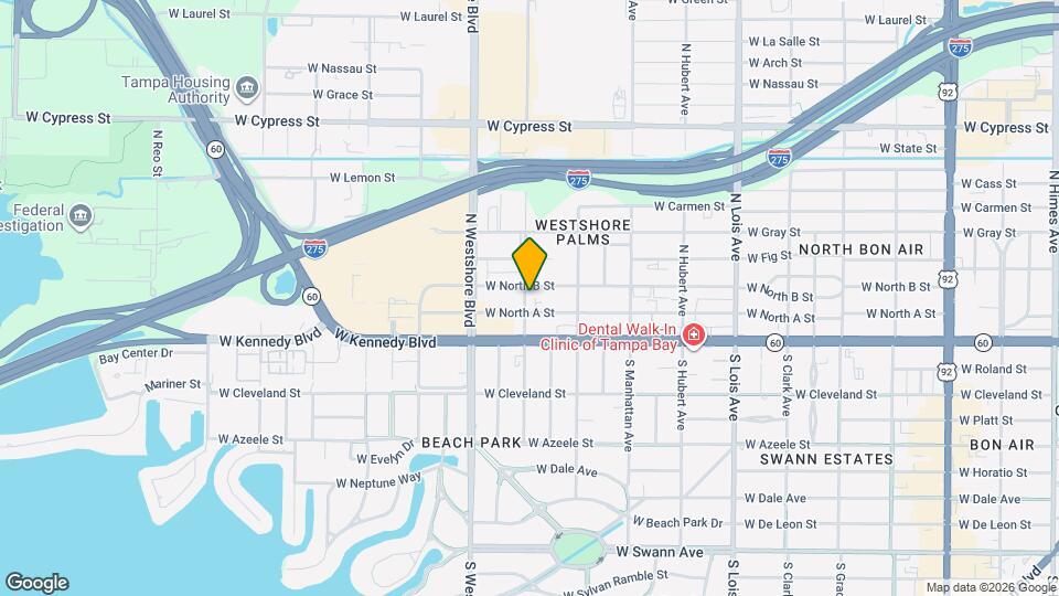 205 N Trask St Map and Location Details