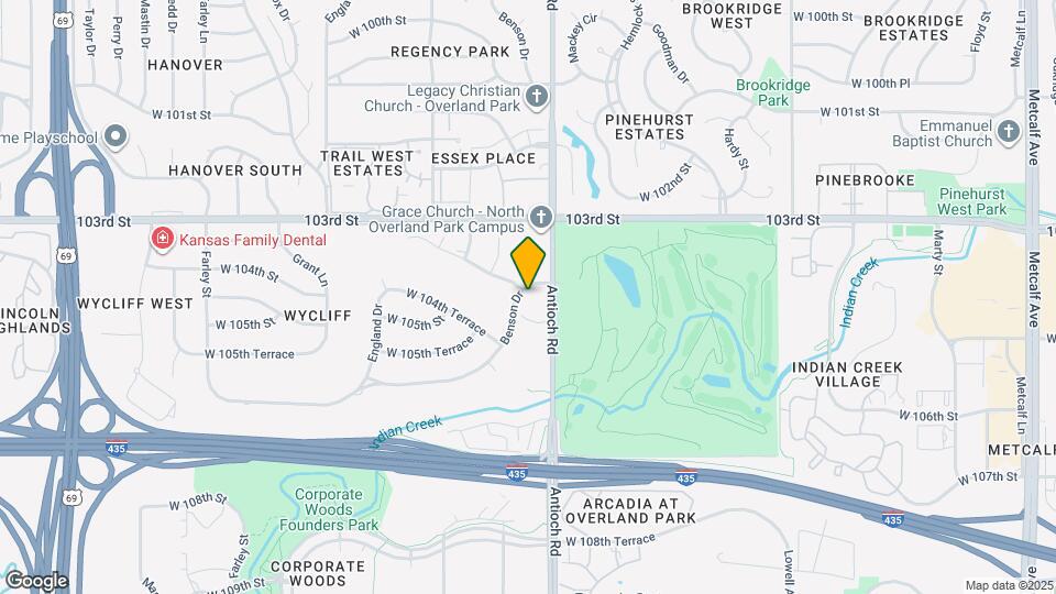 8717 W 104th St Map and Location Details