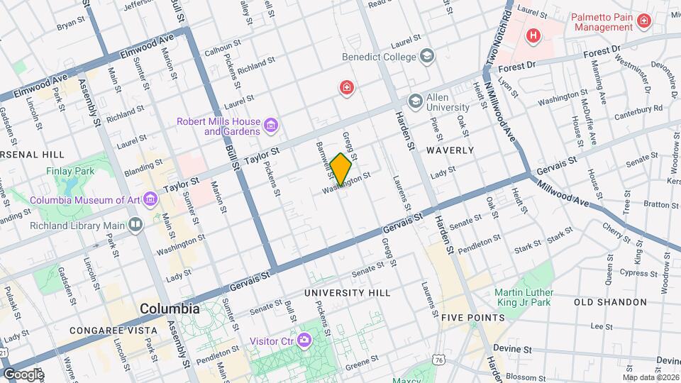 1320 Barnwell St Map and Location Details