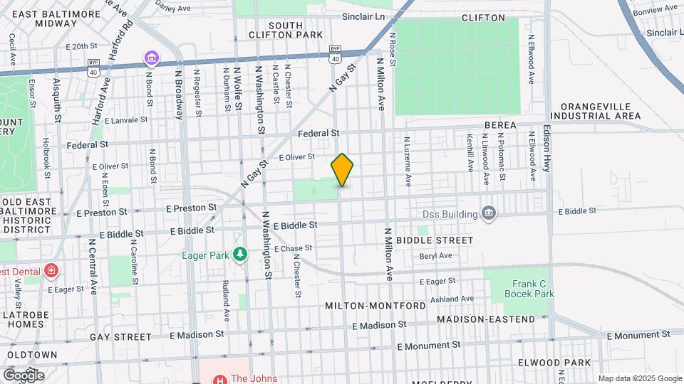 1315 N Patterson Park Ave Map and Location Details