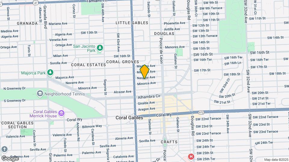 Sofia Coral Gables Mapa y Detalles de la Ubicación