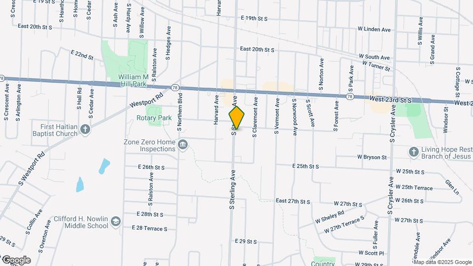 2411 S Sterling Ave Map and Location Details