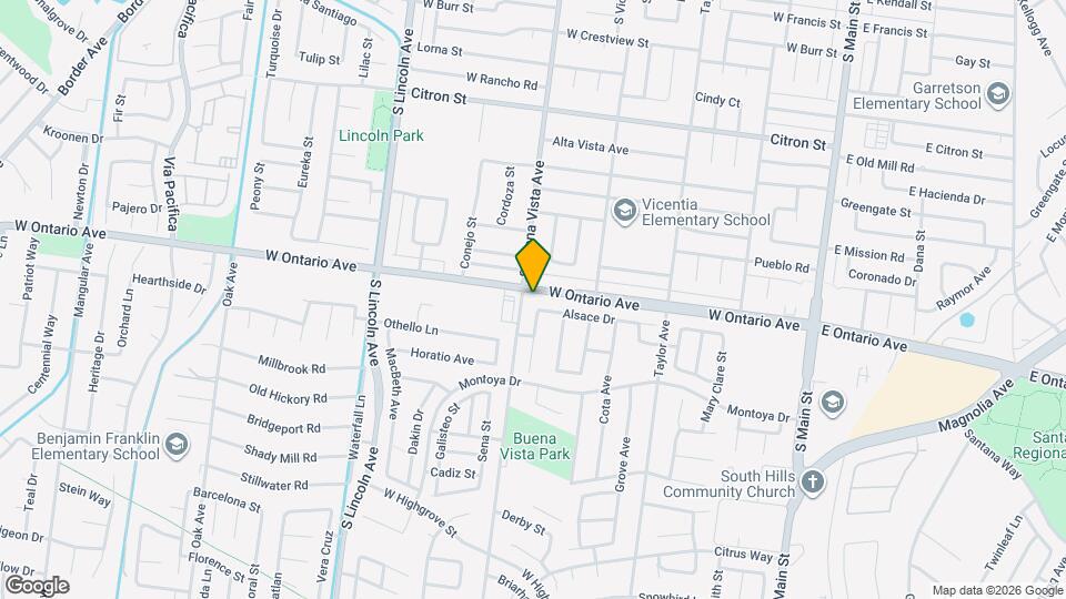 885 Alsace Dr Mapa y Detalles de la Ubicación