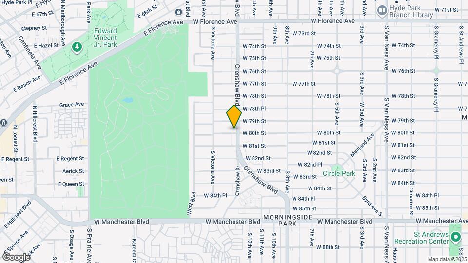 7921 Crenshaw Blvd, Unit 2 Map and Location Details