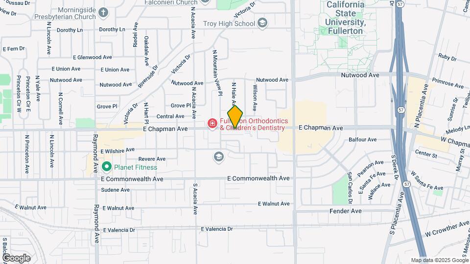 2030 E Chapman Ave Mapa y Detalles de la Ubicación