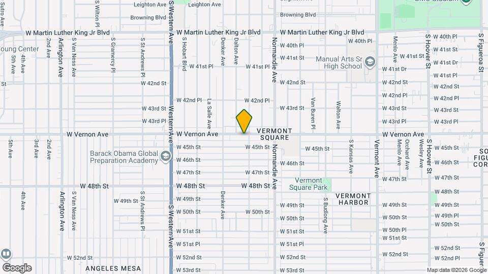 1474 W Vernon Ave Map and Location Details