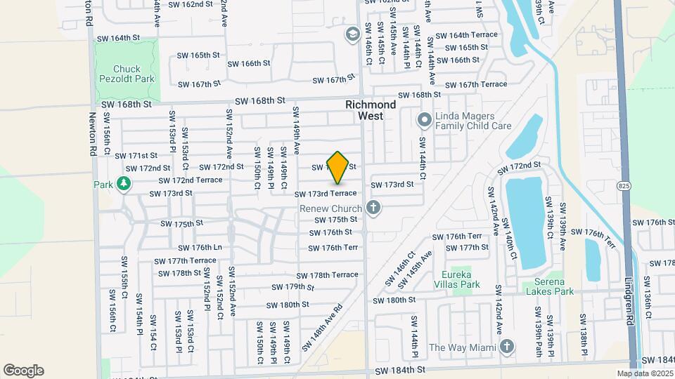 14763 SW 173rd Terrace Map and Location Details