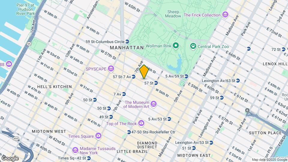 129 W 56th St Map and Location Details