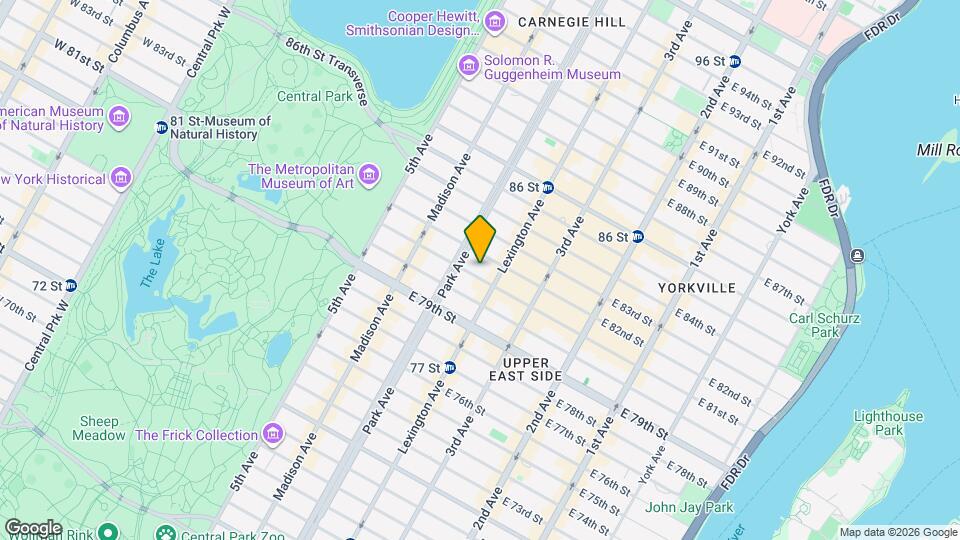 115 E 81st St, Unit 2C Mapa y Detalles de la Ubicación