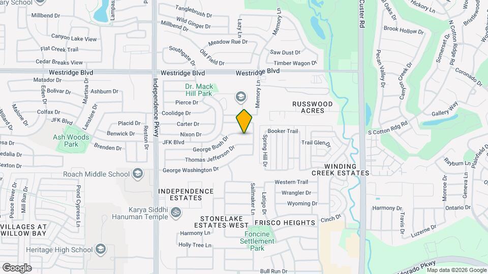 9513 George Bush Dr Map and Location Details