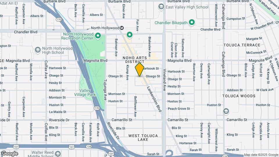 Hue North Hollywood Mapa y Detalles de la Ubicación